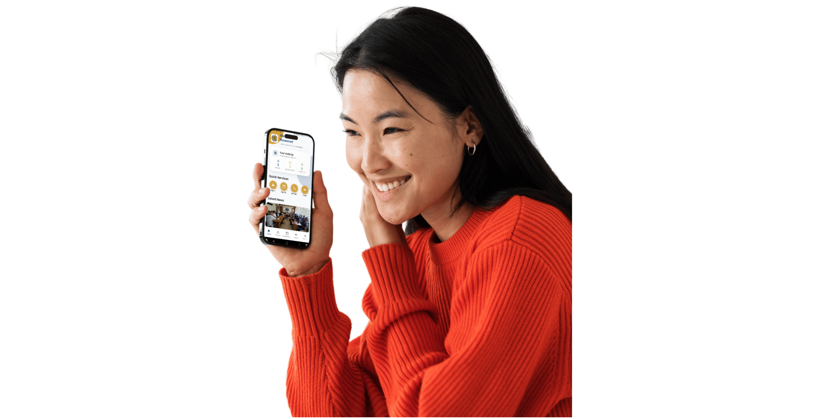 Happy user with MyRoxas app